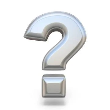 Silver question mark 3D Silver question mark 3D render illustration isolat... Stock Photos