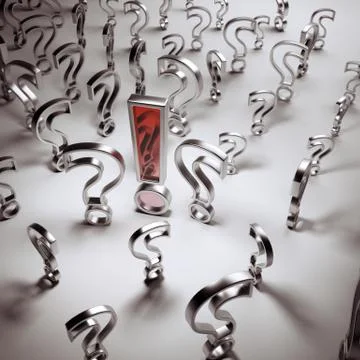 Silver questions and red answer Stockillustratie