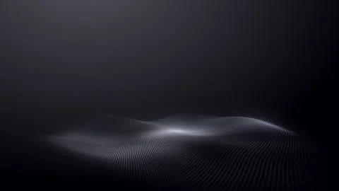 Silver radial podium stage with smooth grey displacement and spinning parti.. Stock Footage 335646113