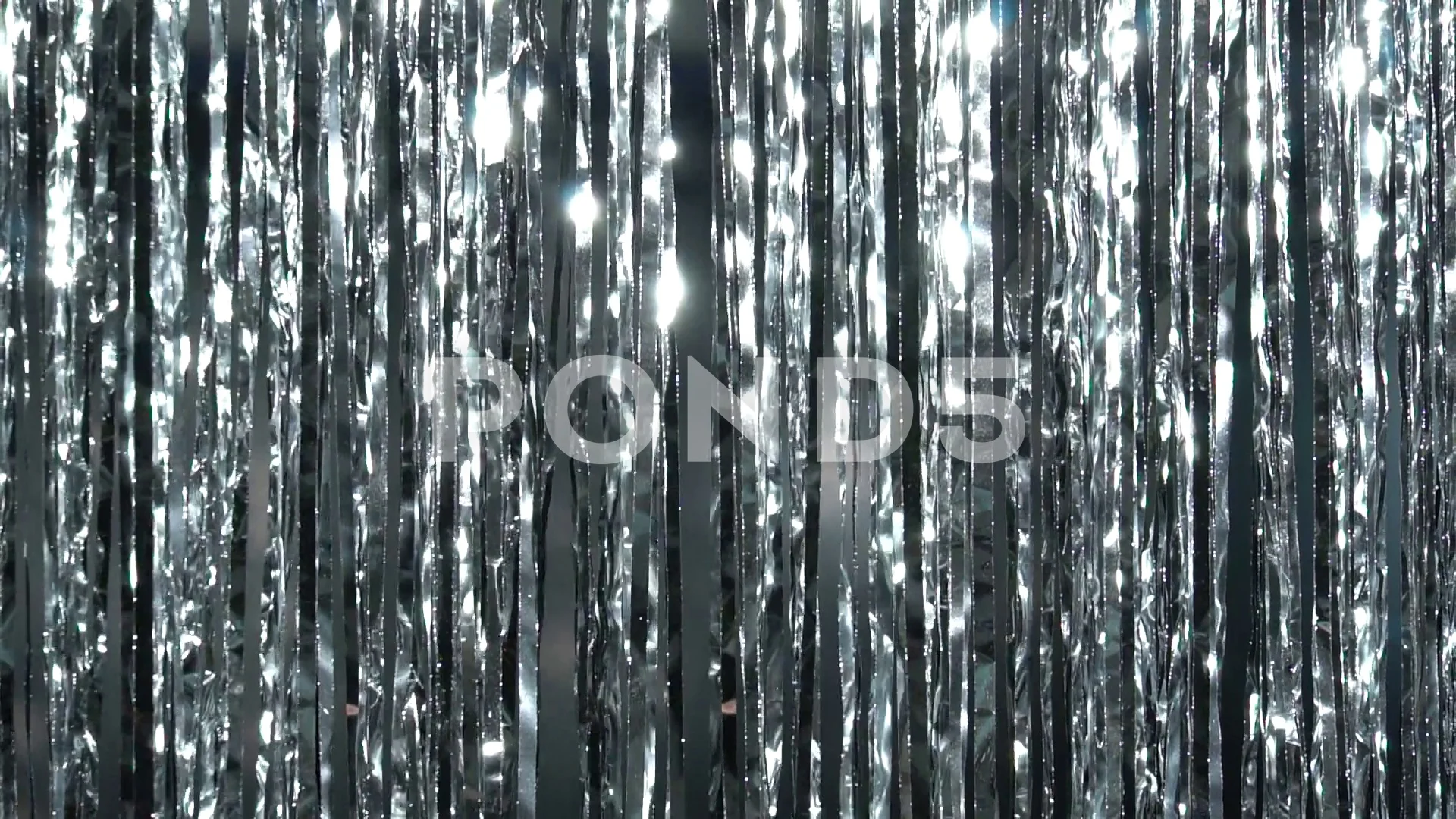 Silver rain from tinsel. Background in s... | Stock Video | Pond5