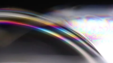 Silver rainbow reflection of liquid in macro, fantastic arch Stock Footage 293152390