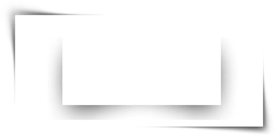 Silver rectangle frame with shadows and highlights isolated on a white back.. Stock Illustration