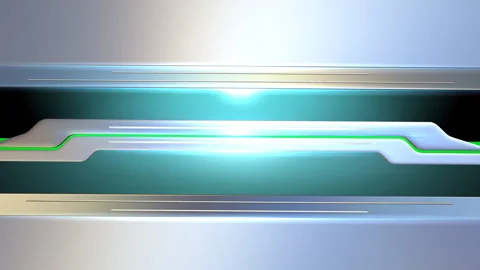 Silver Rectangular Opener Design with Metallic Highlights On Green Screen Stock Footage 300050587