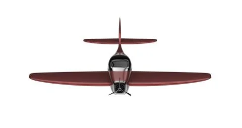 Silver Red Aiplane Stock Illustration