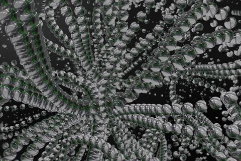 Silver reflective spheres Stock Illustration