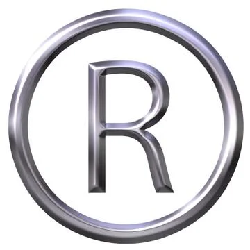 Silver Registered Symbol Stock Illustration