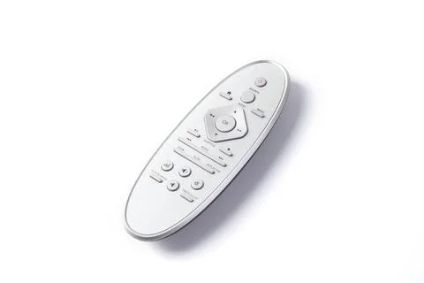 Silver remote on white background Stock Photos