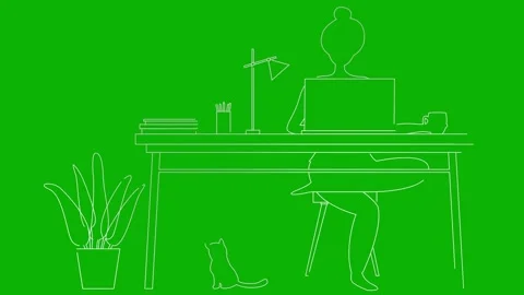 Silver remote work green Stock Footage 269123886