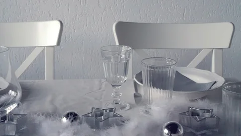 A silver restaurant decoration 库存影片 101024450