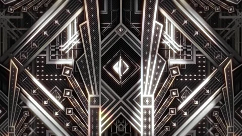 Silver Retro Art Deco 02 Stock Footage 323777660