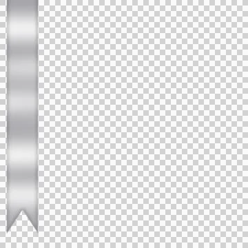 Silver Ribbon Border Isolated on White Иллюстрация