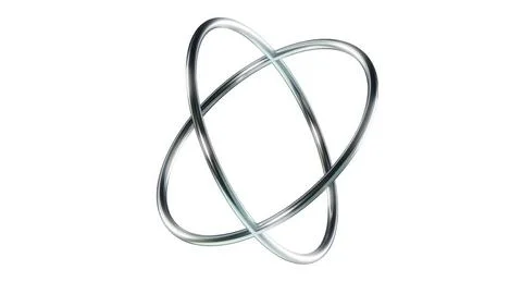 A silver ring with a circle in the middle Stock Illustration