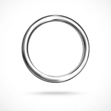 Silver ring copyspace torus round eps10 vector empty frame Stock Illustration