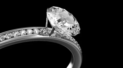 Silver Ring with Diamonds Stock-Footage 32878135