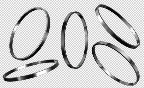 Silver ring free angle Stock Illustration