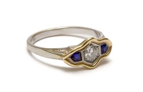 Silver Ring Isolated on a White Background Photos