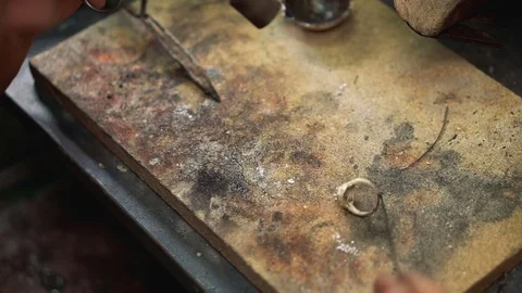 Silver ring in the moment of annealing Stock Video Pond5