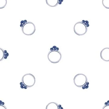Silver ring pattern seamless vector Stock Illustration