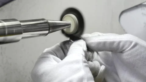Silver Ring Polishing Process Stock Footage 64197540