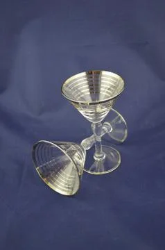 Silver Ringed Barware Stock Stock Photos