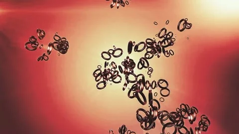 Silver Rings And Yellow Background Loop  Stock-Footage 232163428