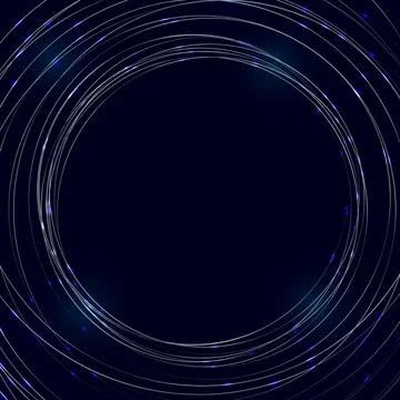 Silver rings dark background with glow effect. Vector Illustration Stock Illustration