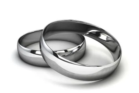 Silver rings Stock Illustration