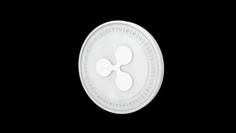 Silver Ripple Coin with Binary Code engraving making 360 Loop. (with Alpha) Stock Footage 87895326
