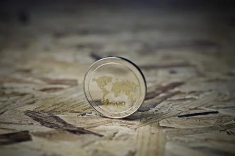 Silver ripple coin Stock Photos