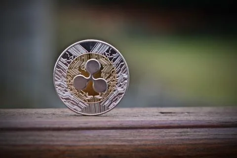 Silver ripple coin Stock Photos