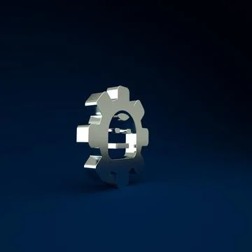 Silver Robot icon isolated on blue background. Artificial intelligence, machi Stockillustratie