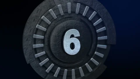 Silver rock countdown animation in 3d Stock Footage 235688012