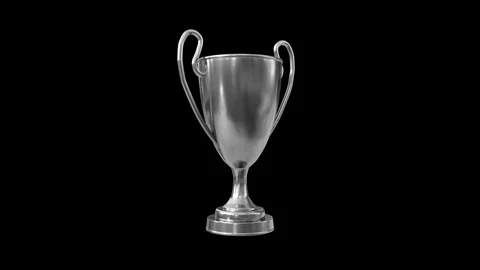 Silver rotating cup with Alpha channel Stock Footage 107565030