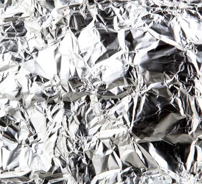 Silver rough wrinkle foil texture Stock Photos