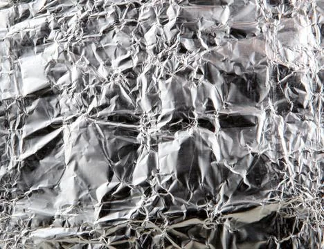 Silver rough wrinkle foil texture Stock Photos
