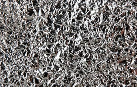 Silver rough wrinkle foil texture Stock Photos