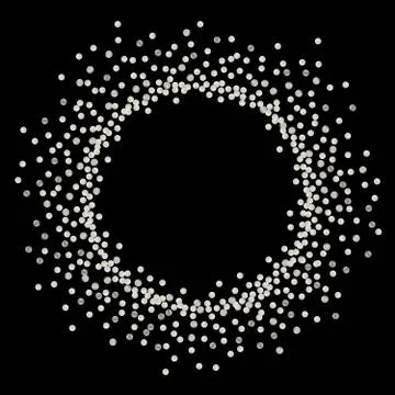 Silver round black Stock Illustration