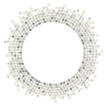 Silver round new Stock Illustration