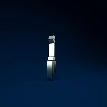 Silver Screwdriver icon isolated on blue background. Service tool symbol. Min イラスト素材