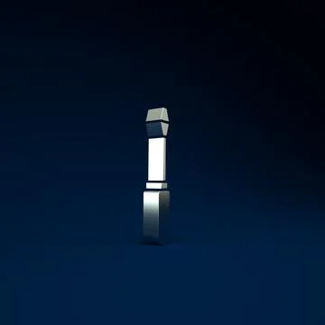 Silver Screwdriver icon isolated on blue background. Service tool symbol. Min イラスト素材