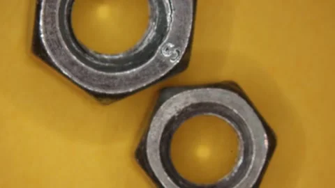 Silver screws with thread magnifyed Видео 337406959