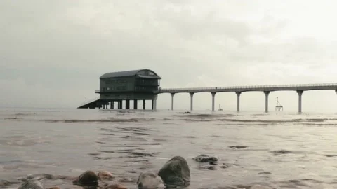 Silver sea lifeboat station Stock Footage
