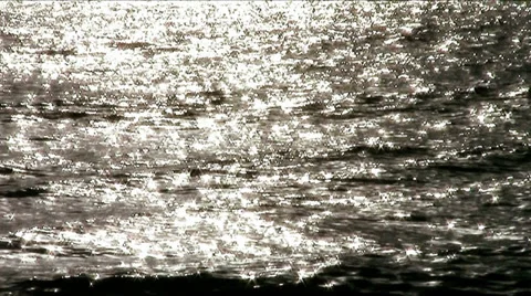 Silver sea texture Video stock 34273675