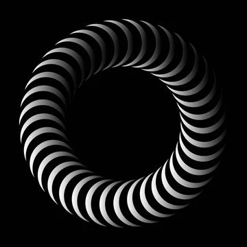Silver Segmented Circular Spiral Stock Illustration