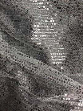 Silver Sequin Fabric with Shiny Texture Stock Photos