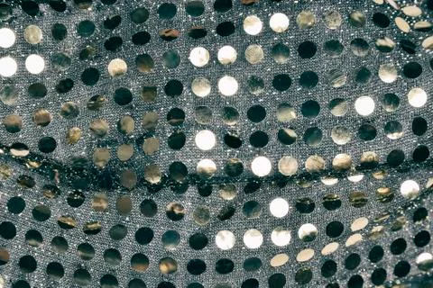 Silver sequins abstract background Stock Photos