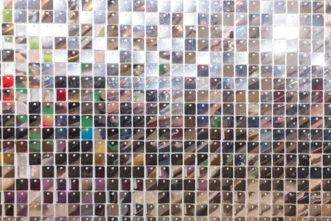 Silver sequins pattern glitter texture fashion.sparkle glittering background Stock Photos