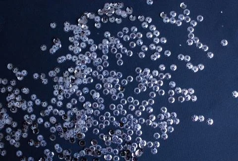 Silver sequins Stock Photos