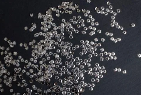 Silver sequins Stock Photos