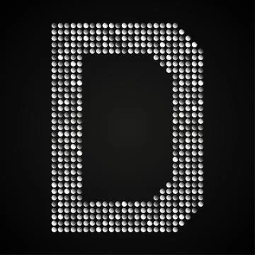Silver sequins sings. Sequins alphabet. Eps 10. Stock Illustration